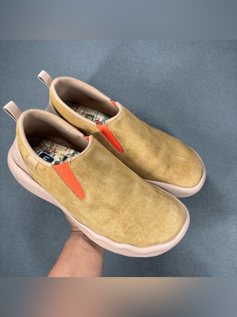 UIN Cuenca Deep  Cow Suede Women’s Slip On Shoes Mules Size 8